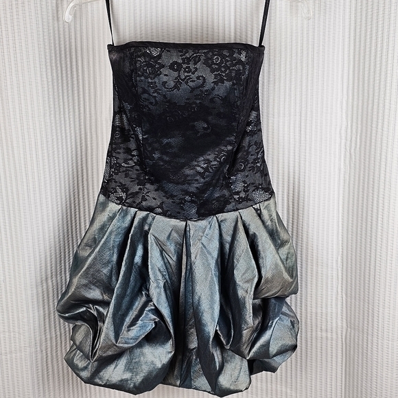 Jessica McClintock Dress Size 10 Strapless Lace‎ Poof Skirt Formal Prom Dance - Picture 11 of 13